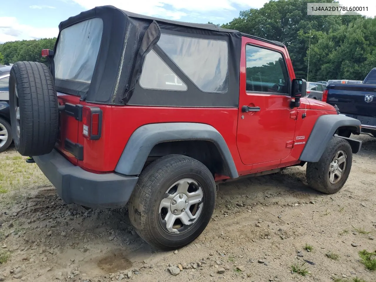 2011 Jeep Wrangler Sport VIN: 1J4AA2D17BL600011 Lot: 62638704