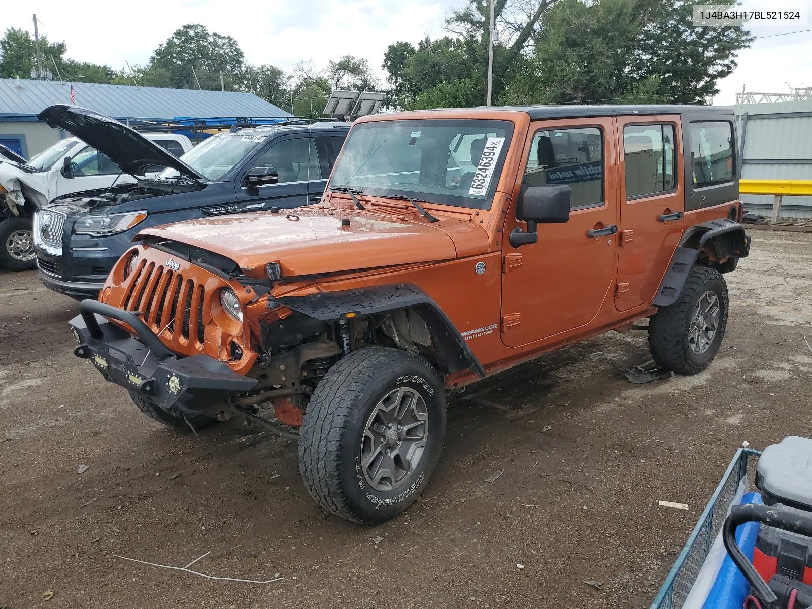 1J4BA3H17BL521524 2011 Jeep Wrangler Unlimited Sport