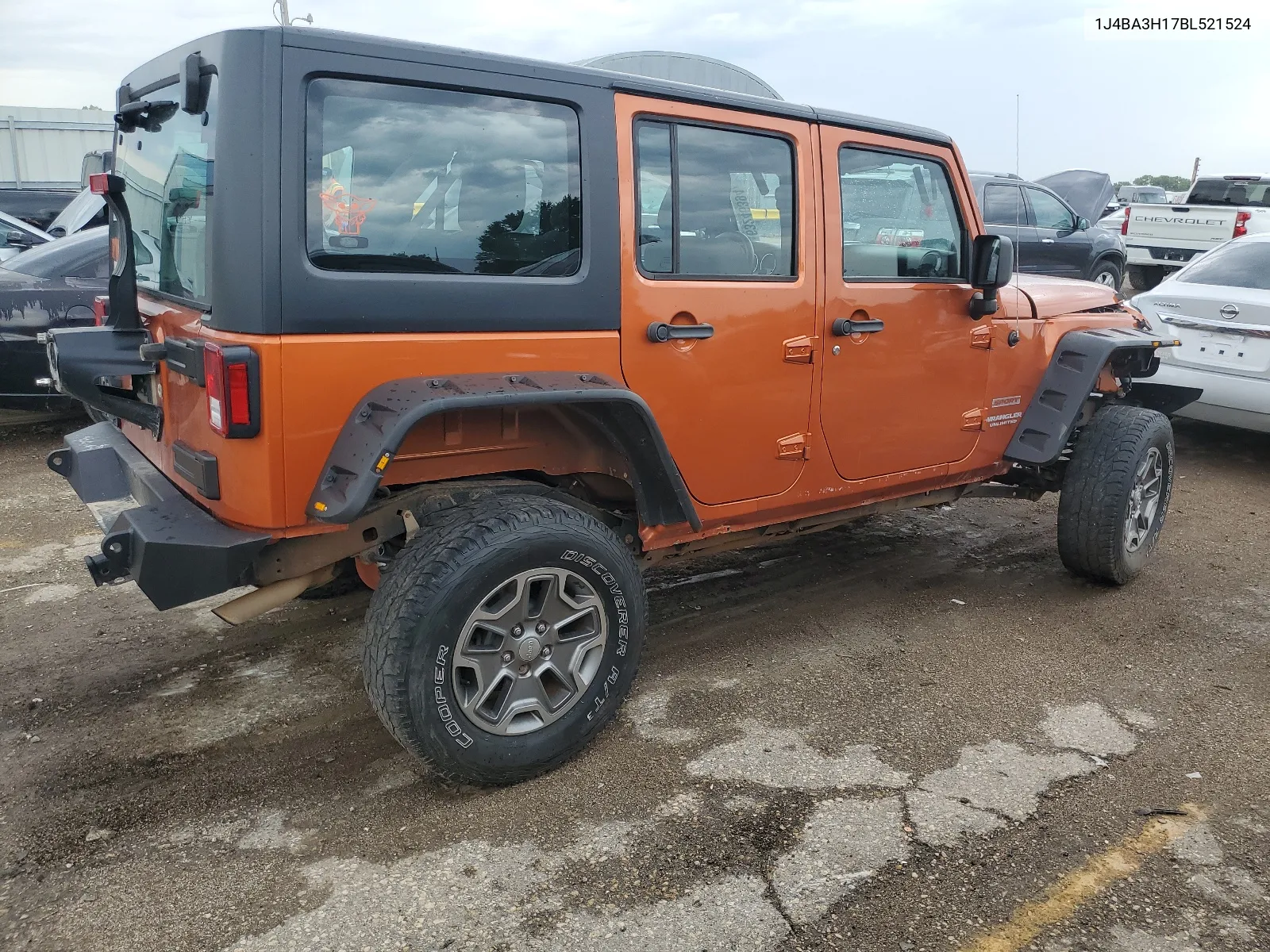 2011 Jeep Wrangler Unlimited Sport VIN: 1J4BA3H17BL521524 Lot: 63246394