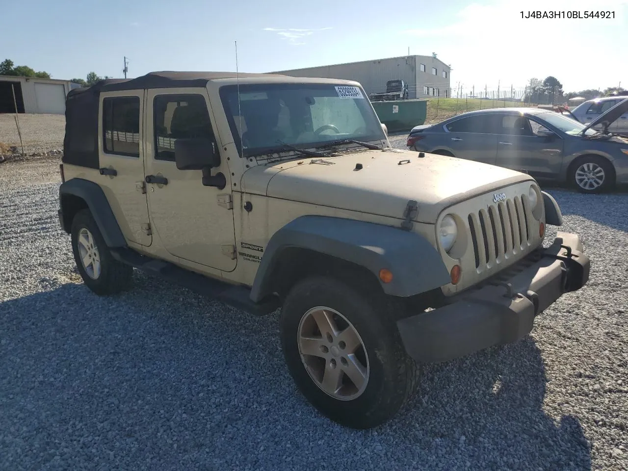 2011 Jeep Wrangler Unlimited Sport VIN: 1J4BA3H10BL544921 Lot: 63299334