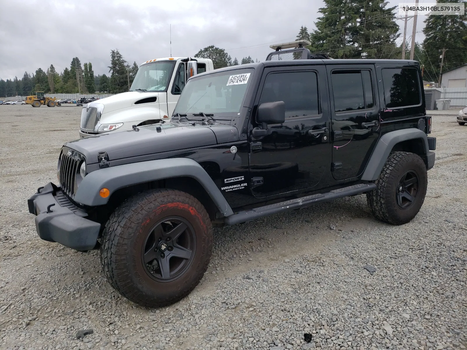 2011 Jeep Wrangler Unlimited Sport VIN: 1J4BA3H10BL579135 Lot: 64512434