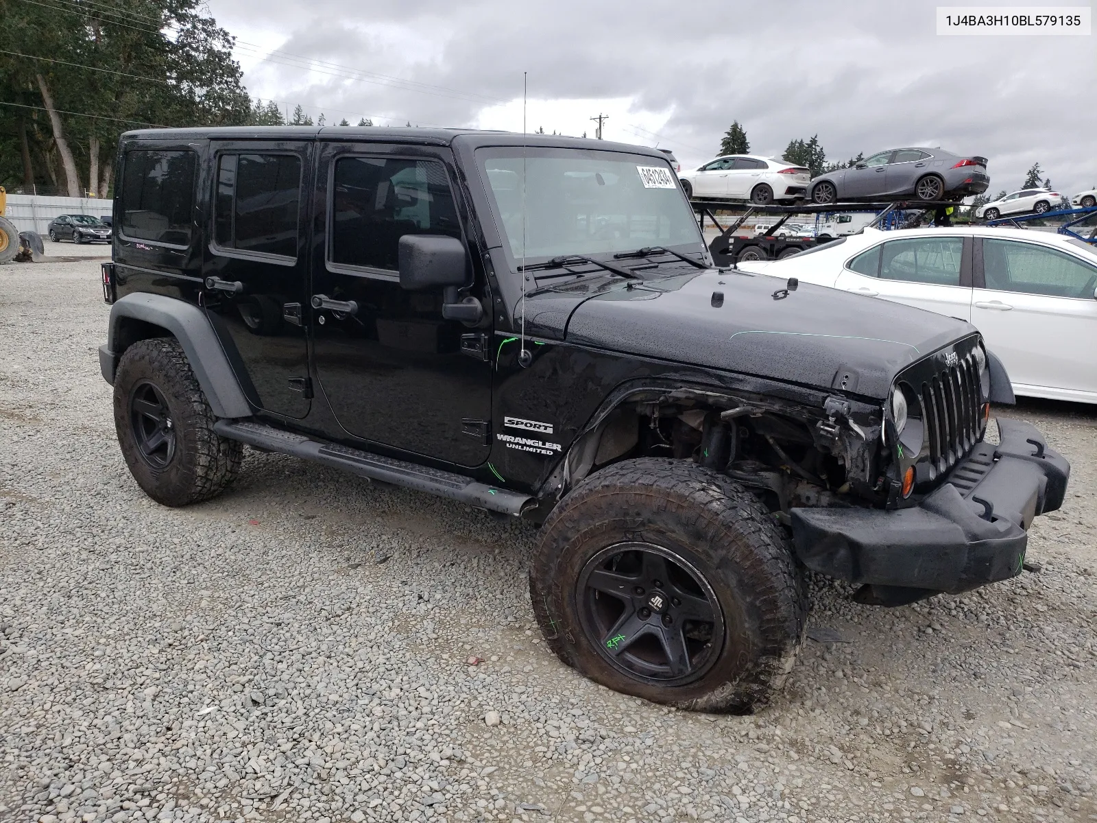 2011 Jeep Wrangler Unlimited Sport VIN: 1J4BA3H10BL579135 Lot: 64512434