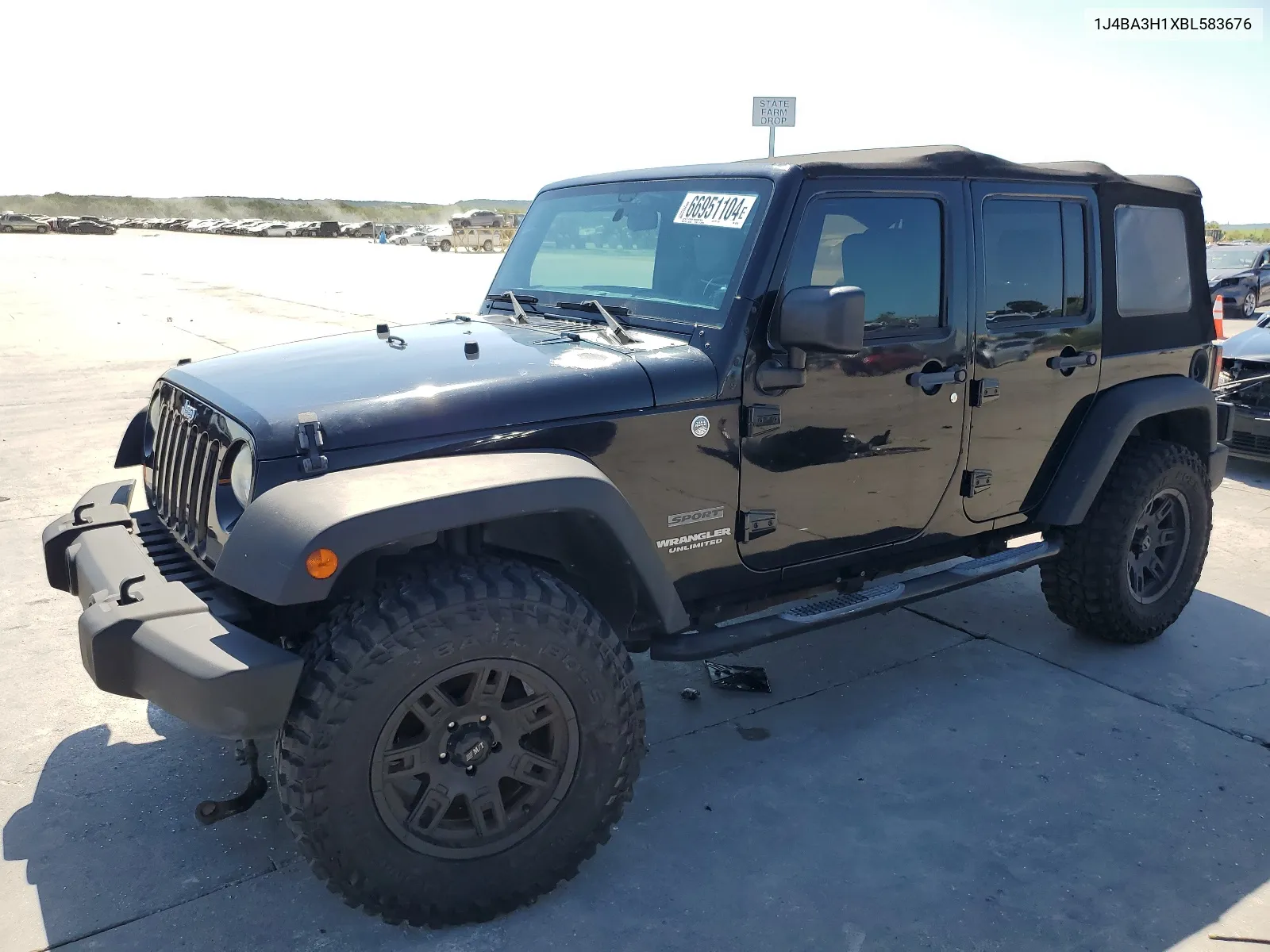 1J4BA3H1XBL583676 2011 Jeep Wrangler Unlimited Sport