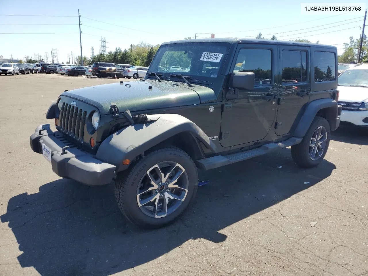 2011 Jeep Wrangler Unlimited Sport VIN: 1J4BA3H19BL518768 Lot: 67950794