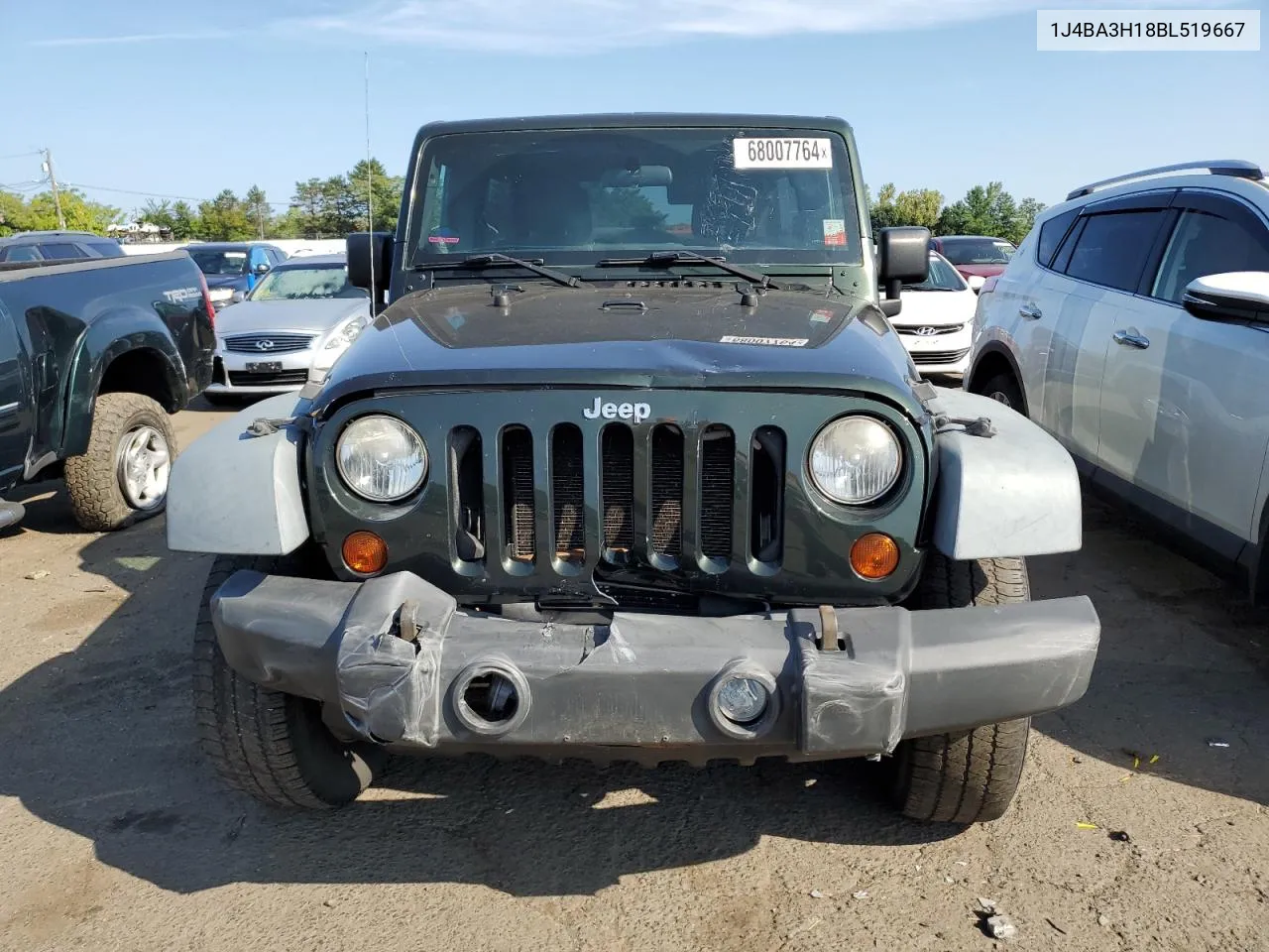 2011 Jeep Wrangler Unlimited Sport VIN: 1J4BA3H18BL519667 Lot: 68007764