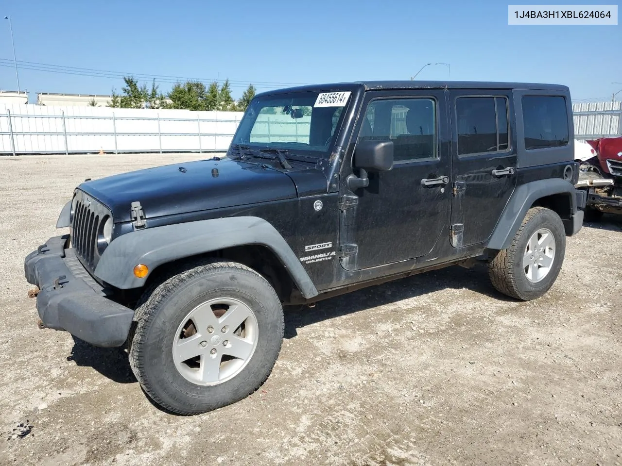 2011 Jeep Wrangler Unlimited Sport VIN: 1J4BA3H1XBL624064 Lot: 68455614