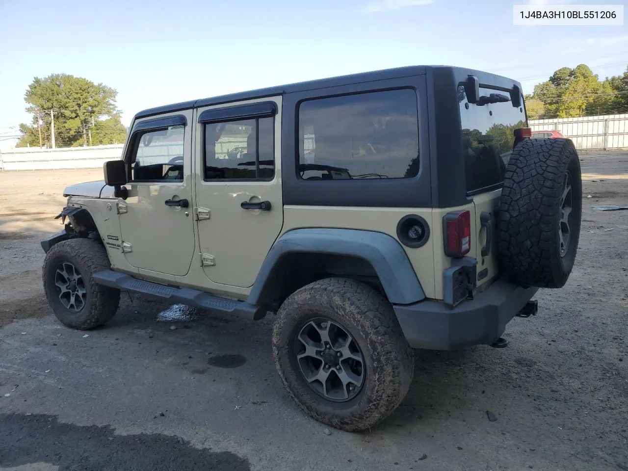 2011 Jeep Wrangler Unlimited Sport VIN: 1J4BA3H10BL551206 Lot: 68900734