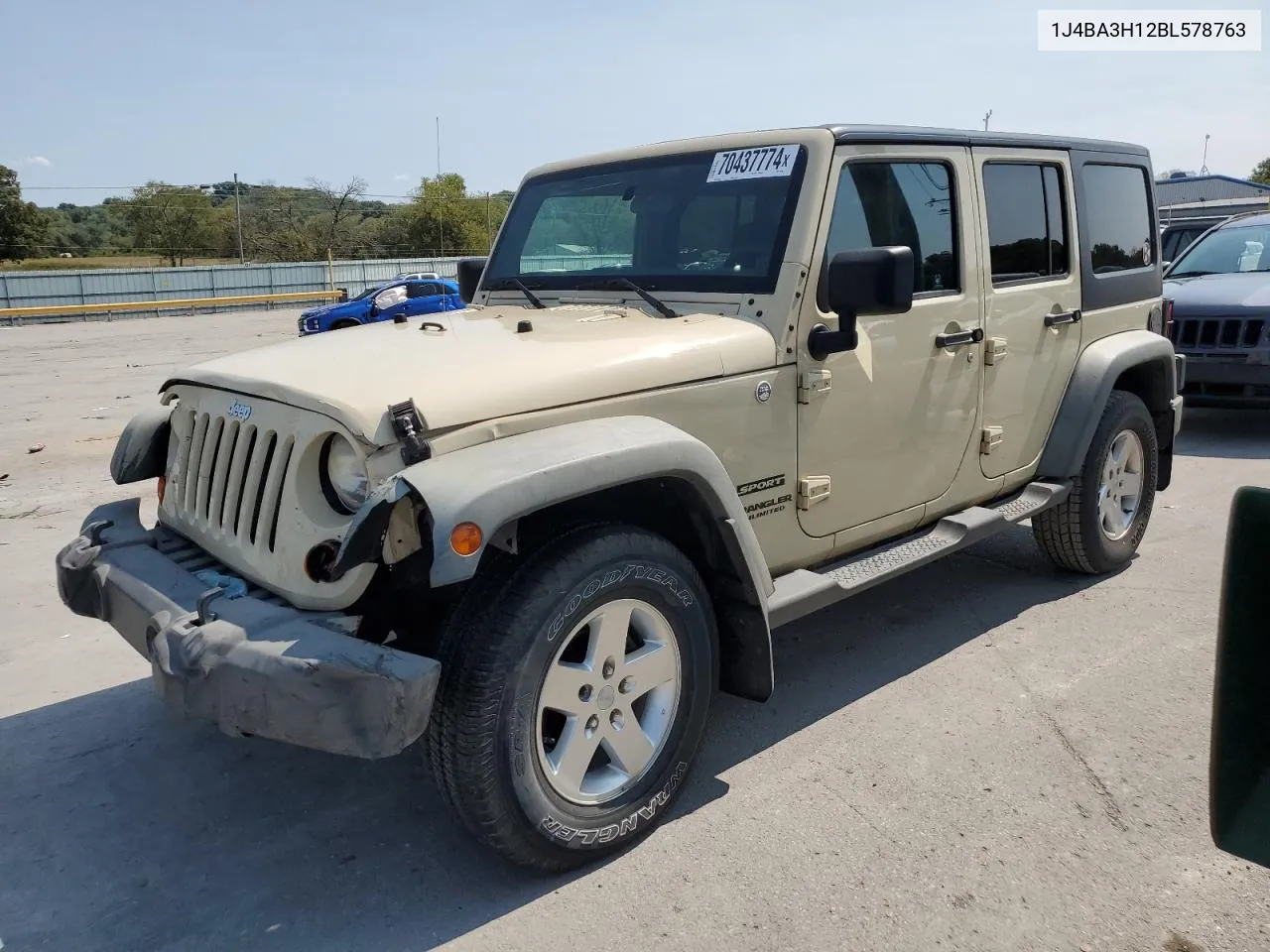 2011 Jeep Wrangler Unlimited Sport VIN: 1J4BA3H12BL578763 Lot: 70437774