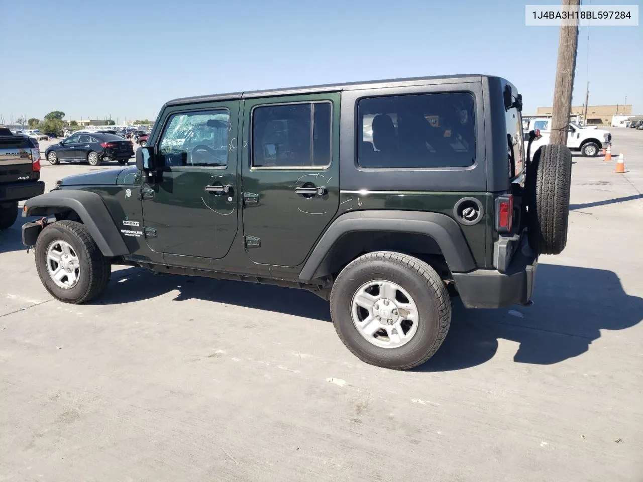 2011 Jeep Wrangler Unlimited Sport VIN: 1J4BA3H18BL597284 Lot: 70502724