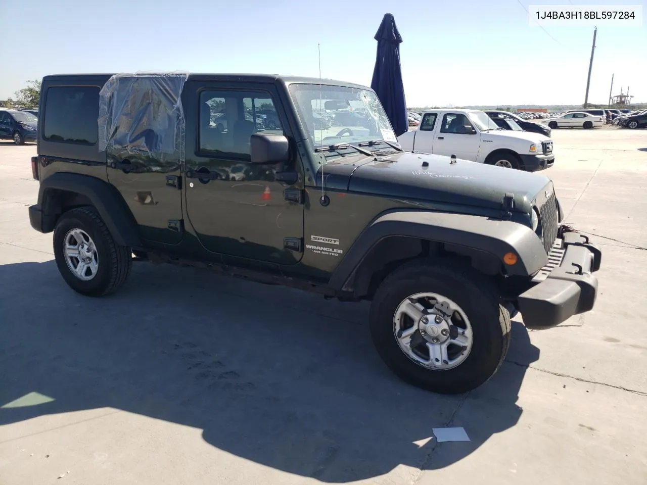 1J4BA3H18BL597284 2011 Jeep Wrangler Unlimited Sport