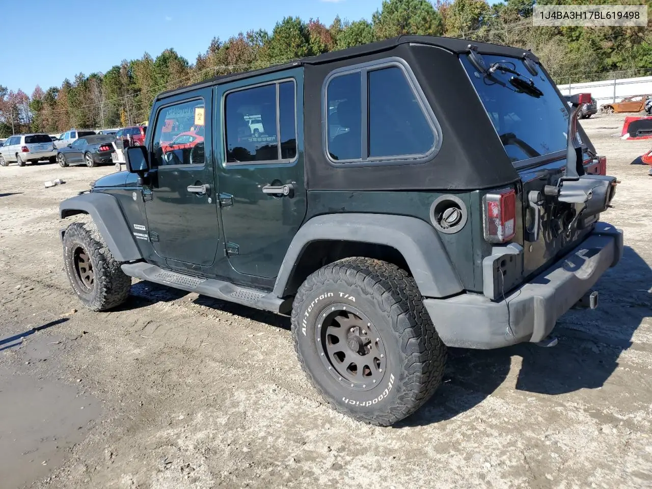 1J4BA3H17BL619498 2011 Jeep Wrangler Unlimited Sport