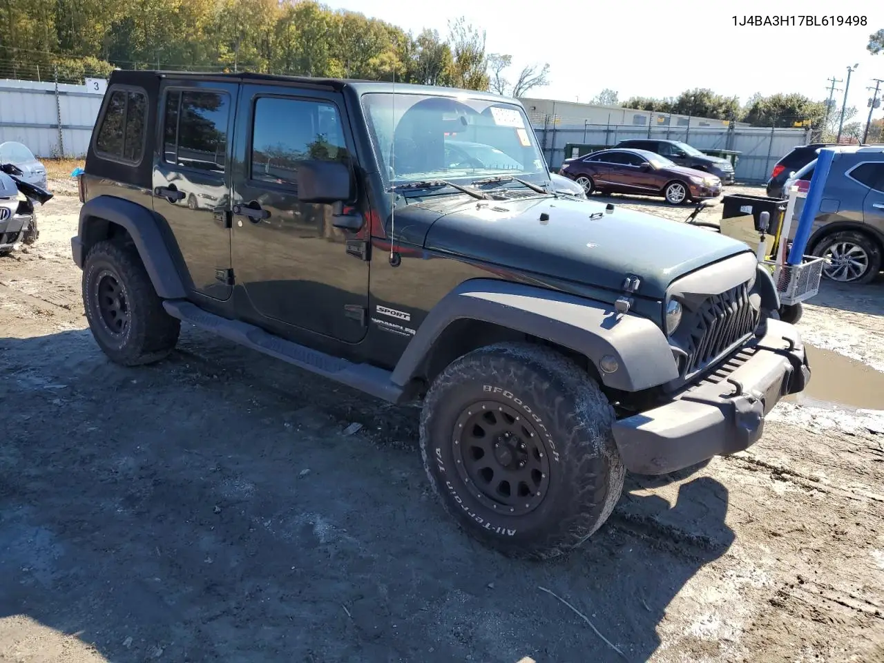 1J4BA3H17BL619498 2011 Jeep Wrangler Unlimited Sport