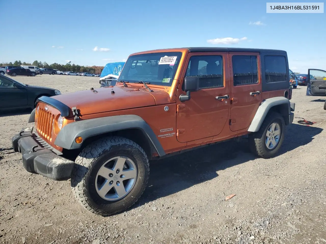 1J4BA3H16BL531591 2011 Jeep Wrangler Unlimited Sport