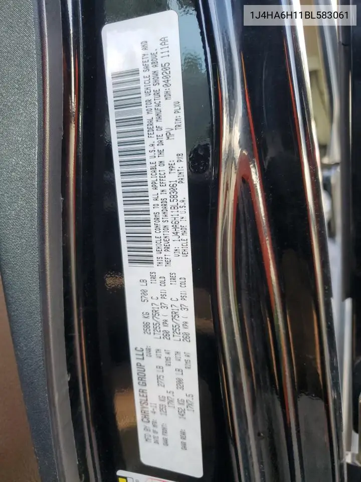 1J4HA6H11BL583061 2011 Jeep Wrangler Unlimited Rubicon