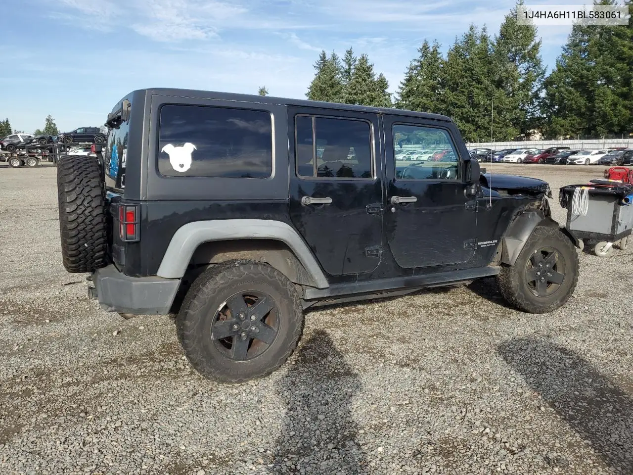 1J4HA6H11BL583061 2011 Jeep Wrangler Unlimited Rubicon