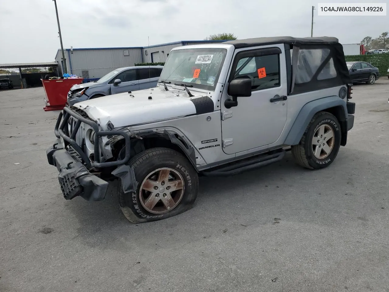 2012 Jeep Wrangler Sport VIN: 1C4AJWAG8CL149226 Lot: 44190234