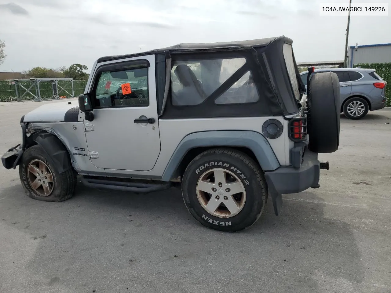 2012 Jeep Wrangler Sport VIN: 1C4AJWAG8CL149226 Lot: 44190234