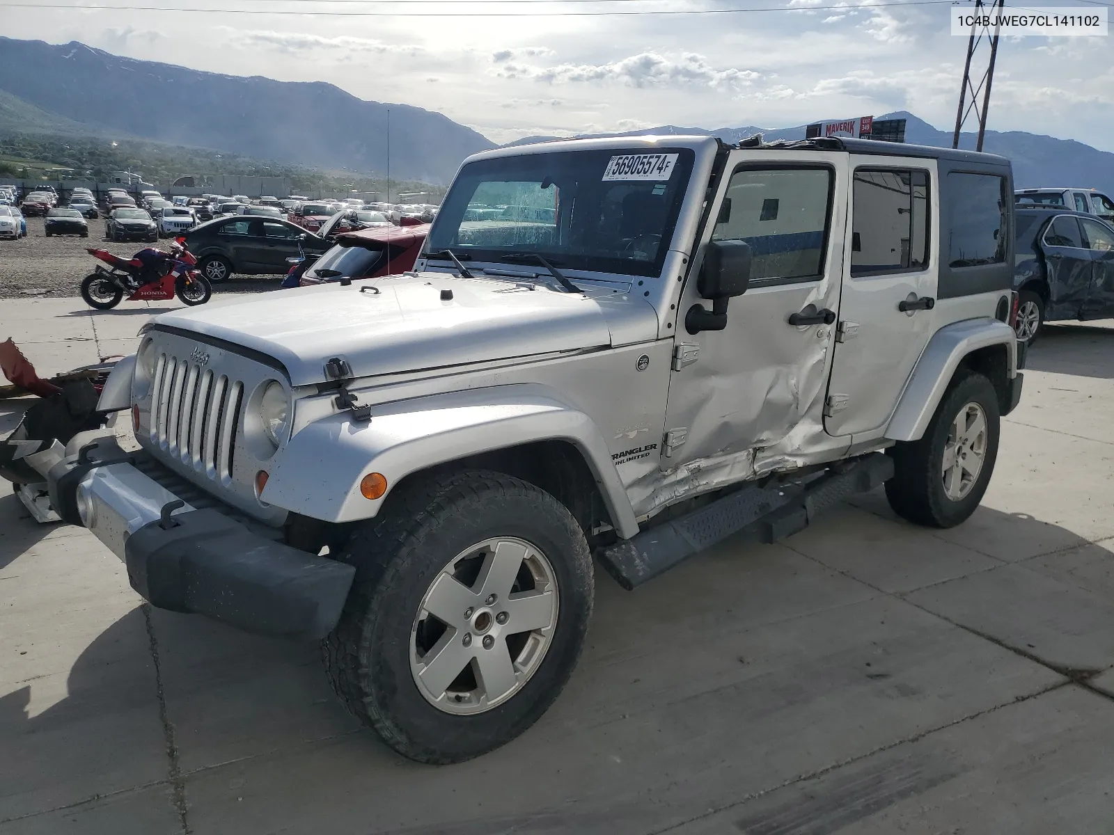 1C4BJWEG7CL141102 2012 Jeep Wrangler Unlimited Sahara