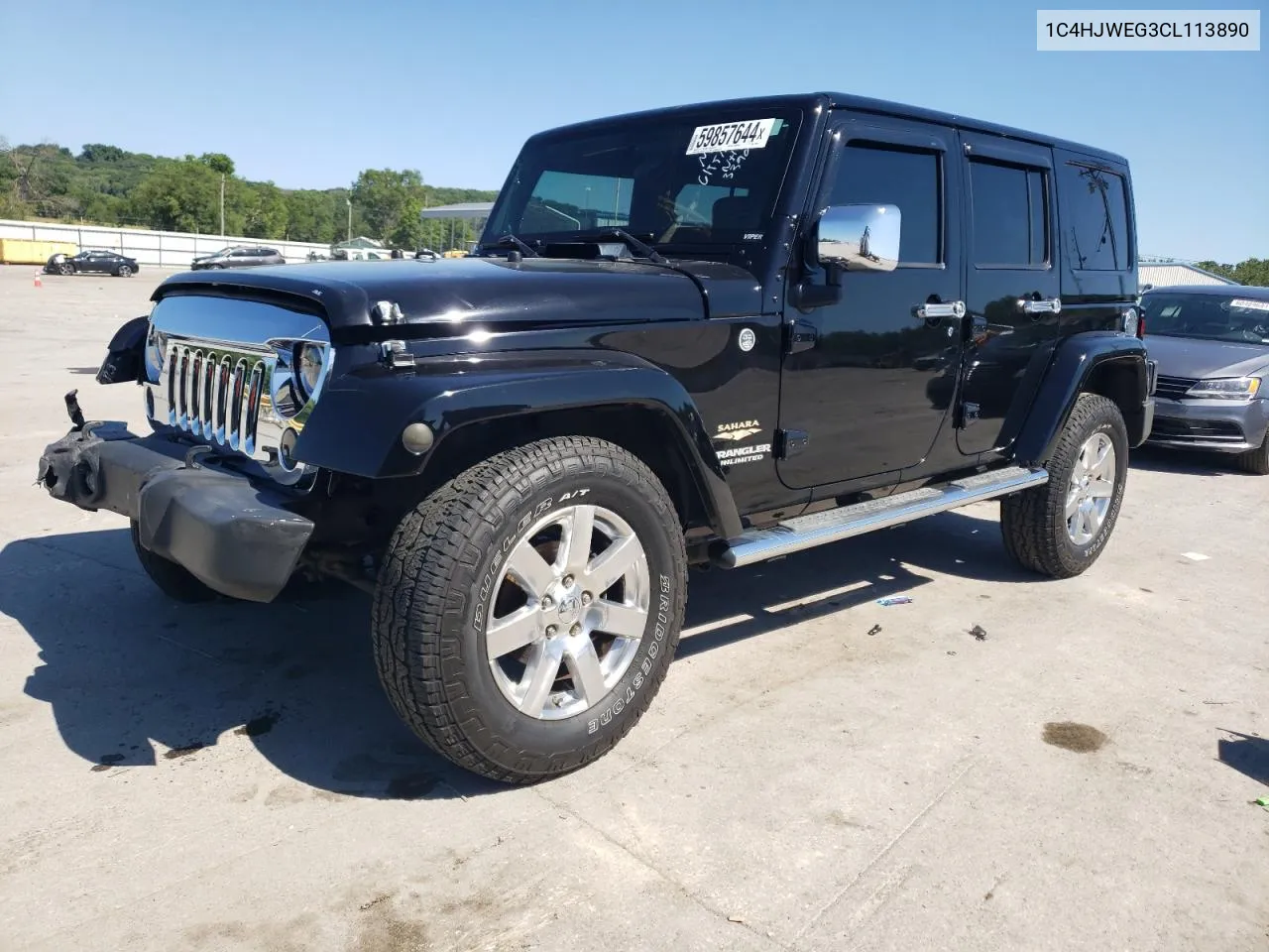 2012 Jeep Wrangler Unlimited Sahara VIN: 1C4HJWEG3CL113890 Lot: 59857644