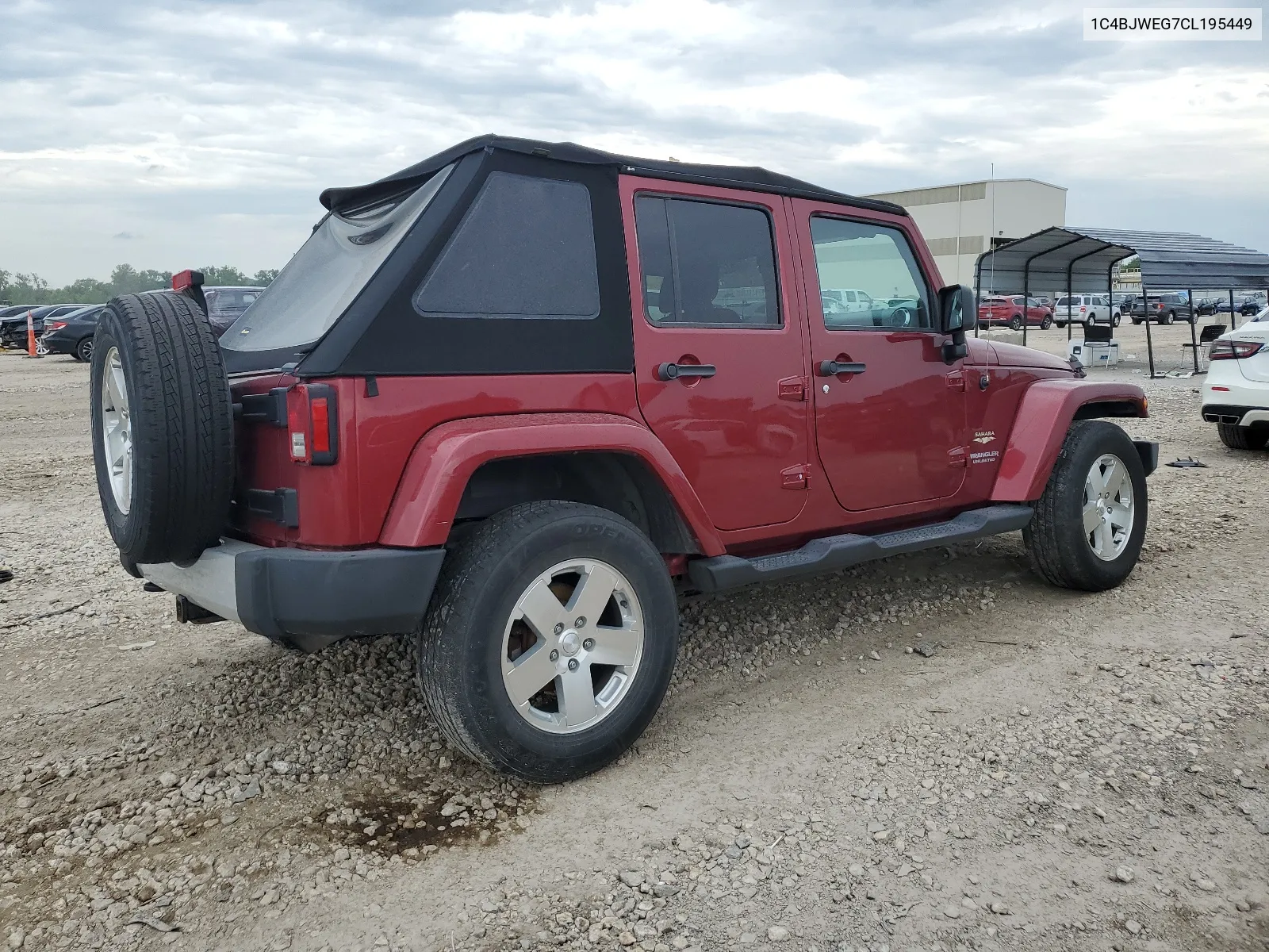 2012 Jeep Wrangler Unlimited Sahara VIN: 1C4BJWEG7CL195449 Lot: 60632654