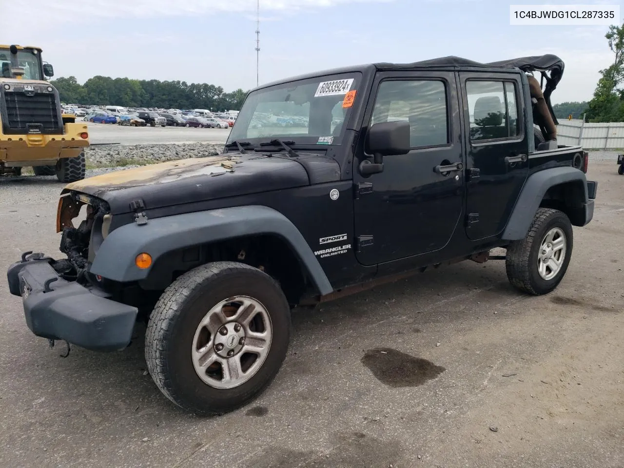 2012 Jeep Wrangler Unlimited Sport VIN: 1C4BJWDG1CL287335 Lot: 60933924