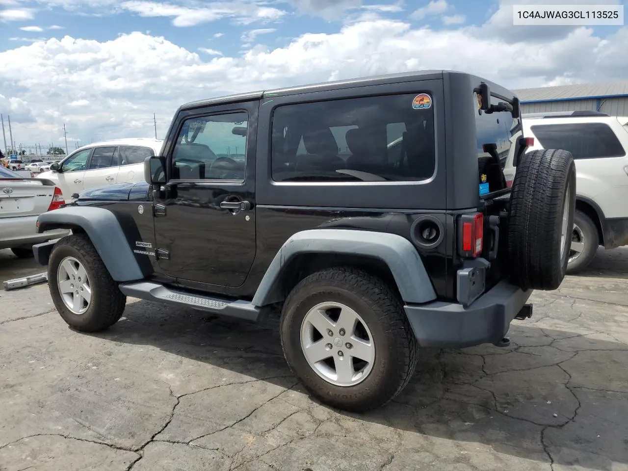 1C4AJWAG3CL113525 2012 Jeep Wrangler Sport