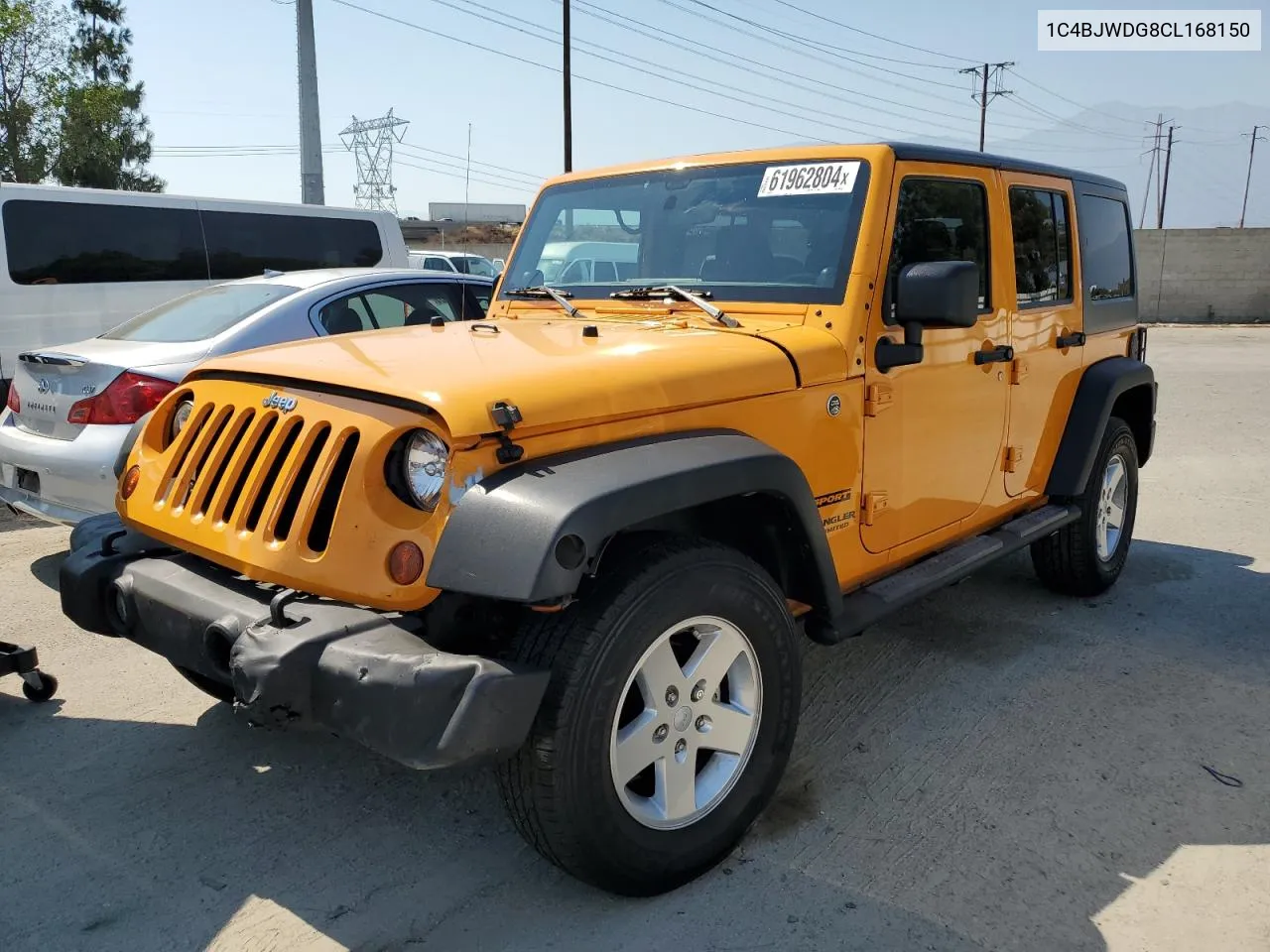 2012 Jeep Wrangler Unlimited Sport VIN: 1C4BJWDG8CL168150 Lot: 61962804