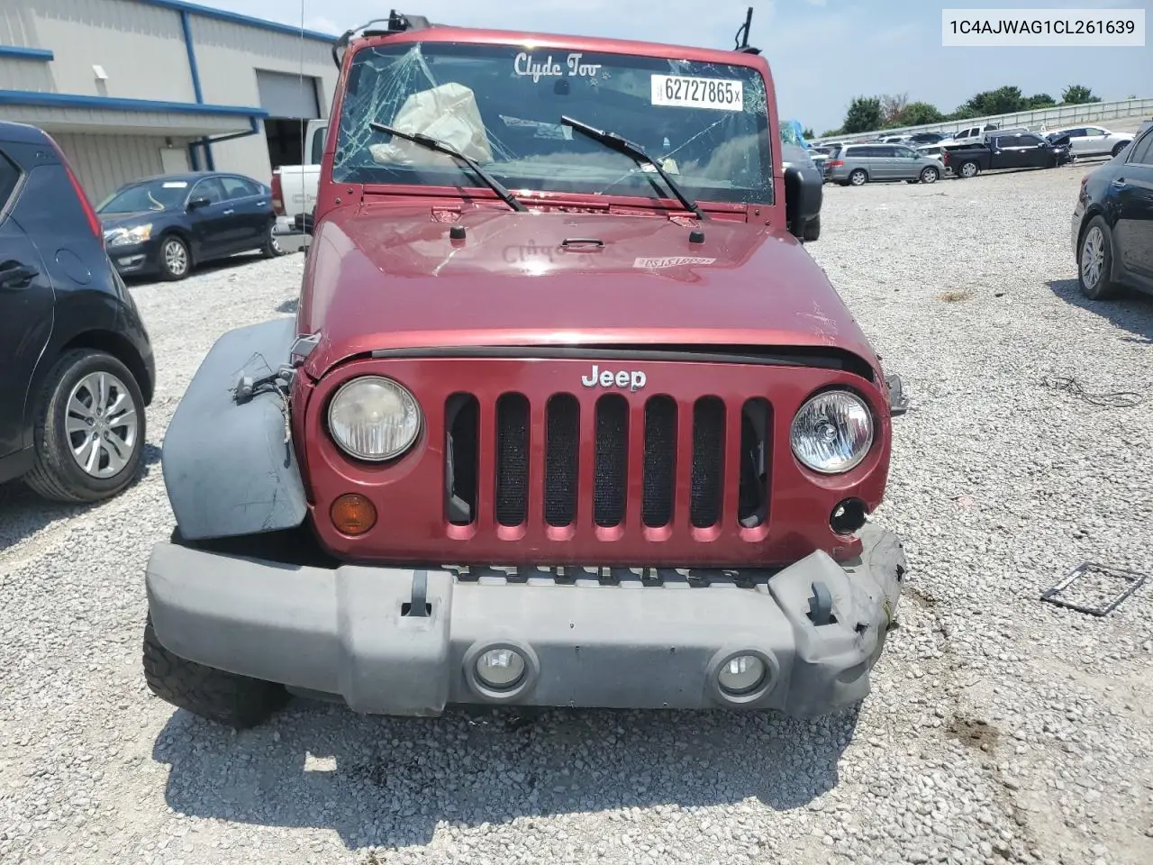 1C4AJWAG1CL261639 2012 Jeep Wrangler Sport