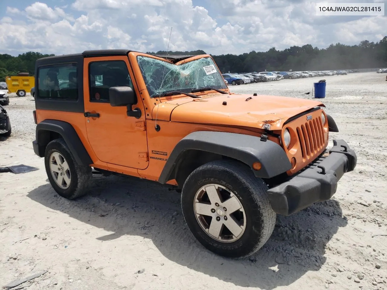 2012 Jeep Wrangler Sport VIN: 1C4AJWAG2CL281415 Lot: 63331044