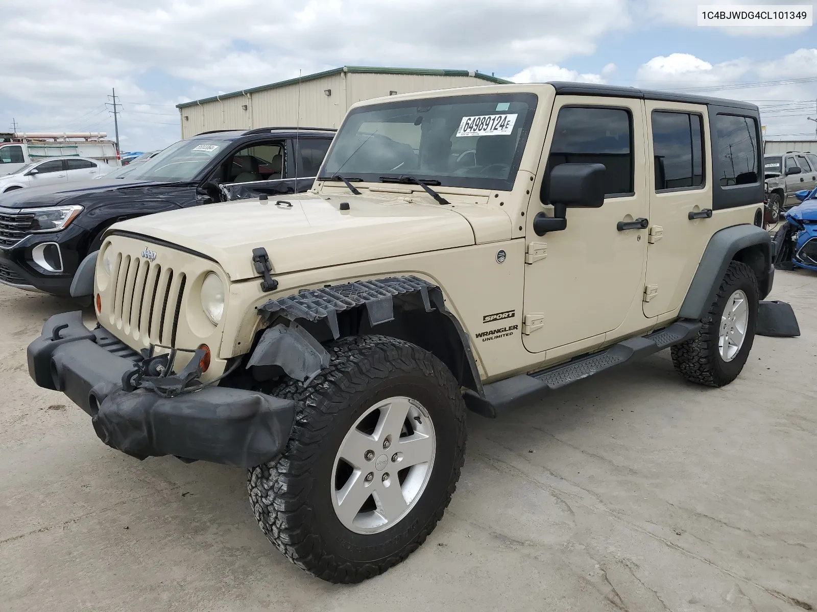 1C4BJWDG4CL101349 2012 Jeep Wrangler Unlimited Sport