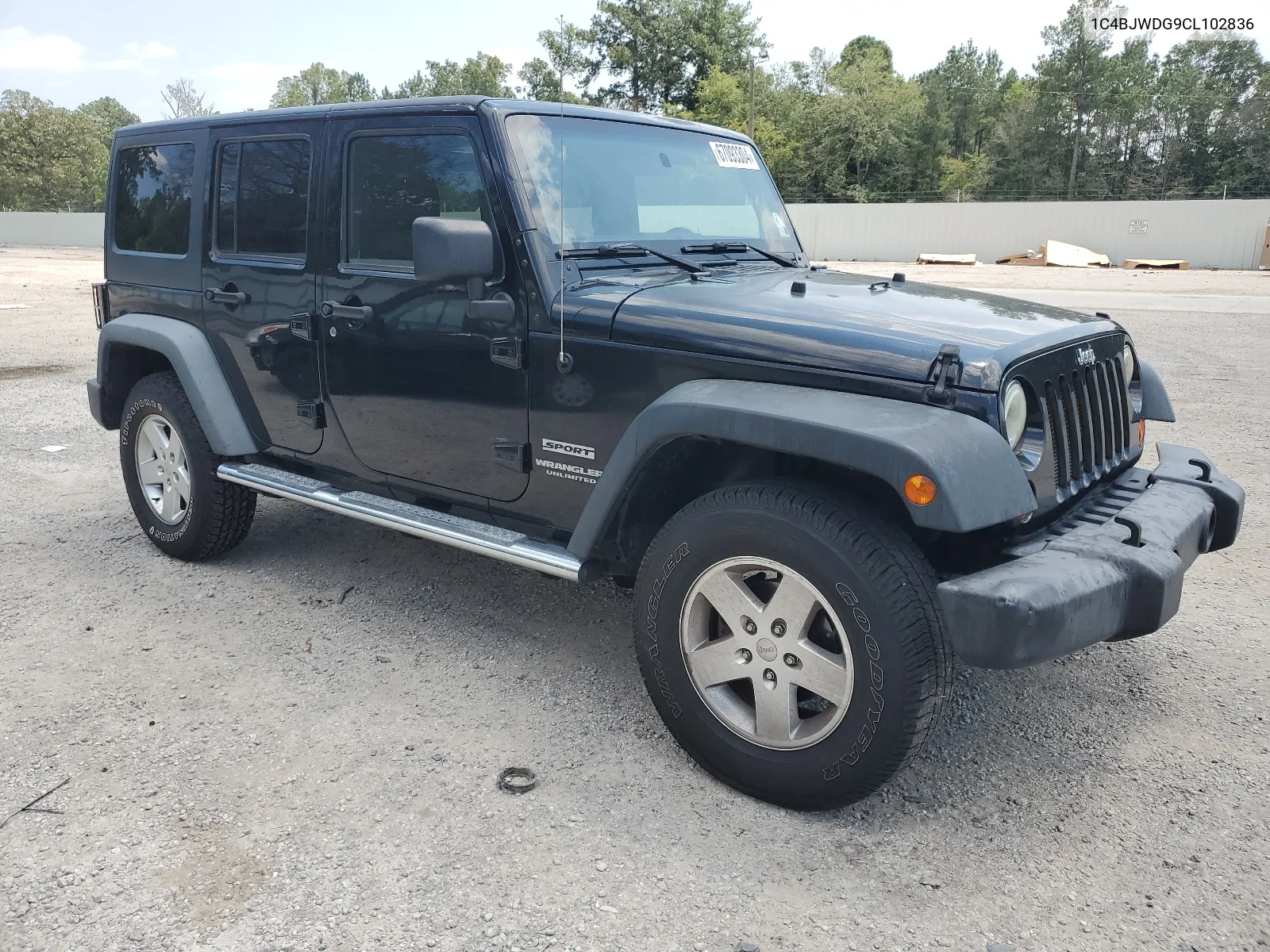 2012 Jeep Wrangler Unlimited Sport VIN: 1C4BJWDG9CL102836 Lot: 67093304