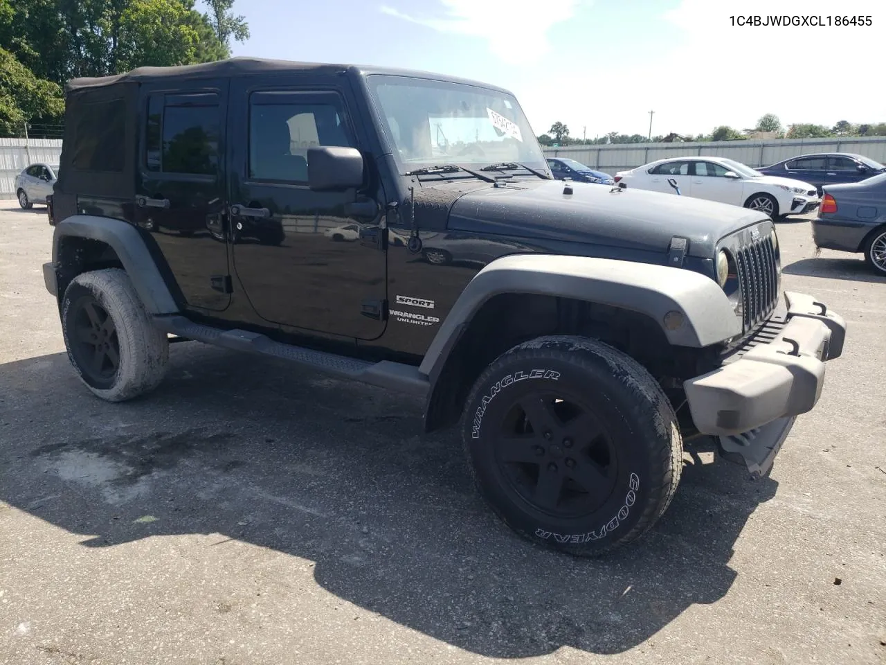 2012 Jeep Wrangler Unlimited Sport VIN: 1C4BJWDGXCL186455 Lot: 67542134