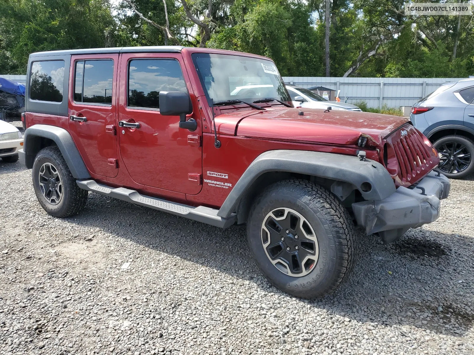 2012 Jeep Wrangler Unlimited Sport VIN: 1C4BJWDG7CL141389 Lot: 68300594