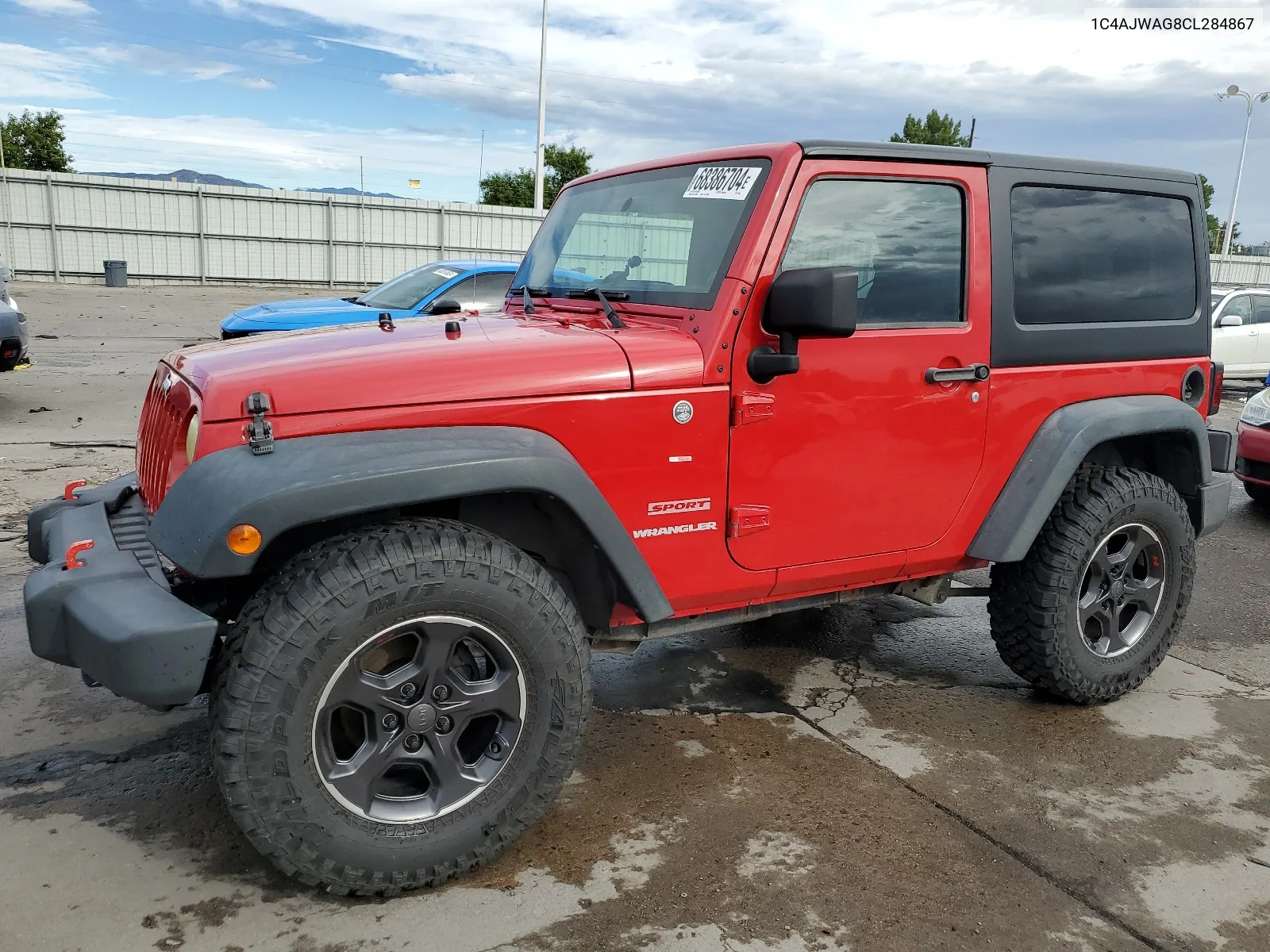 2012 Jeep Wrangler Sport VIN: 1C4AJWAG8CL284867 Lot: 68386704