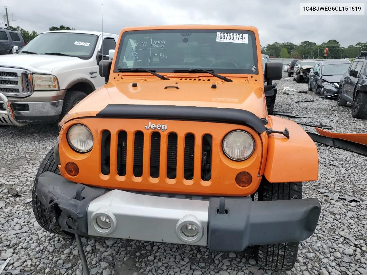 2012 Jeep Wrangler Unlimited Sahara VIN: 1C4BJWEG6CL151619 Lot: 68750174