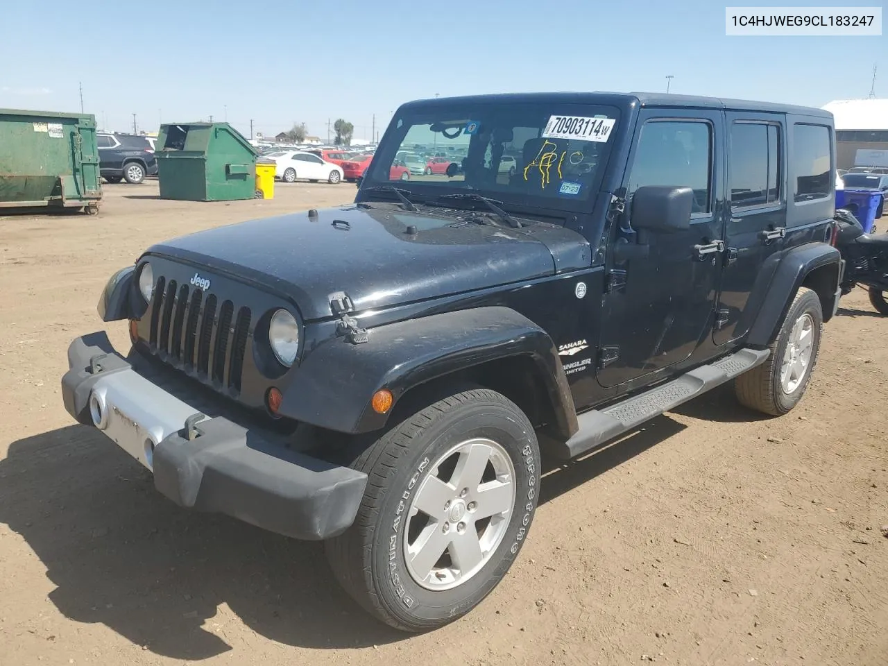 2012 Jeep Wrangler Unlimited Sahara VIN: 1C4HJWEG9CL183247 Lot: 70903114