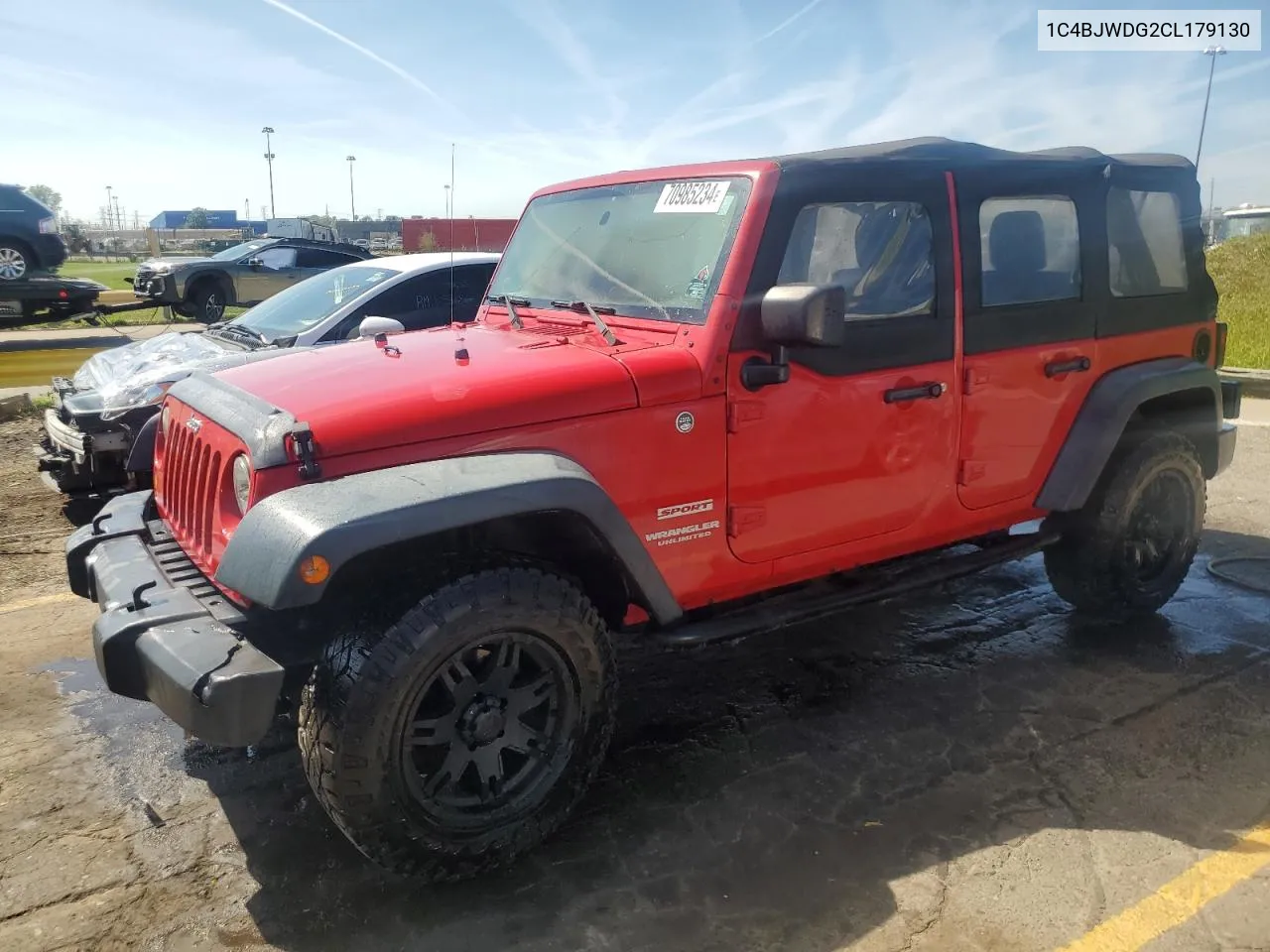 2012 Jeep Wrangler Unlimited Sport VIN: 1C4BJWDG2CL179130 Lot: 70985234