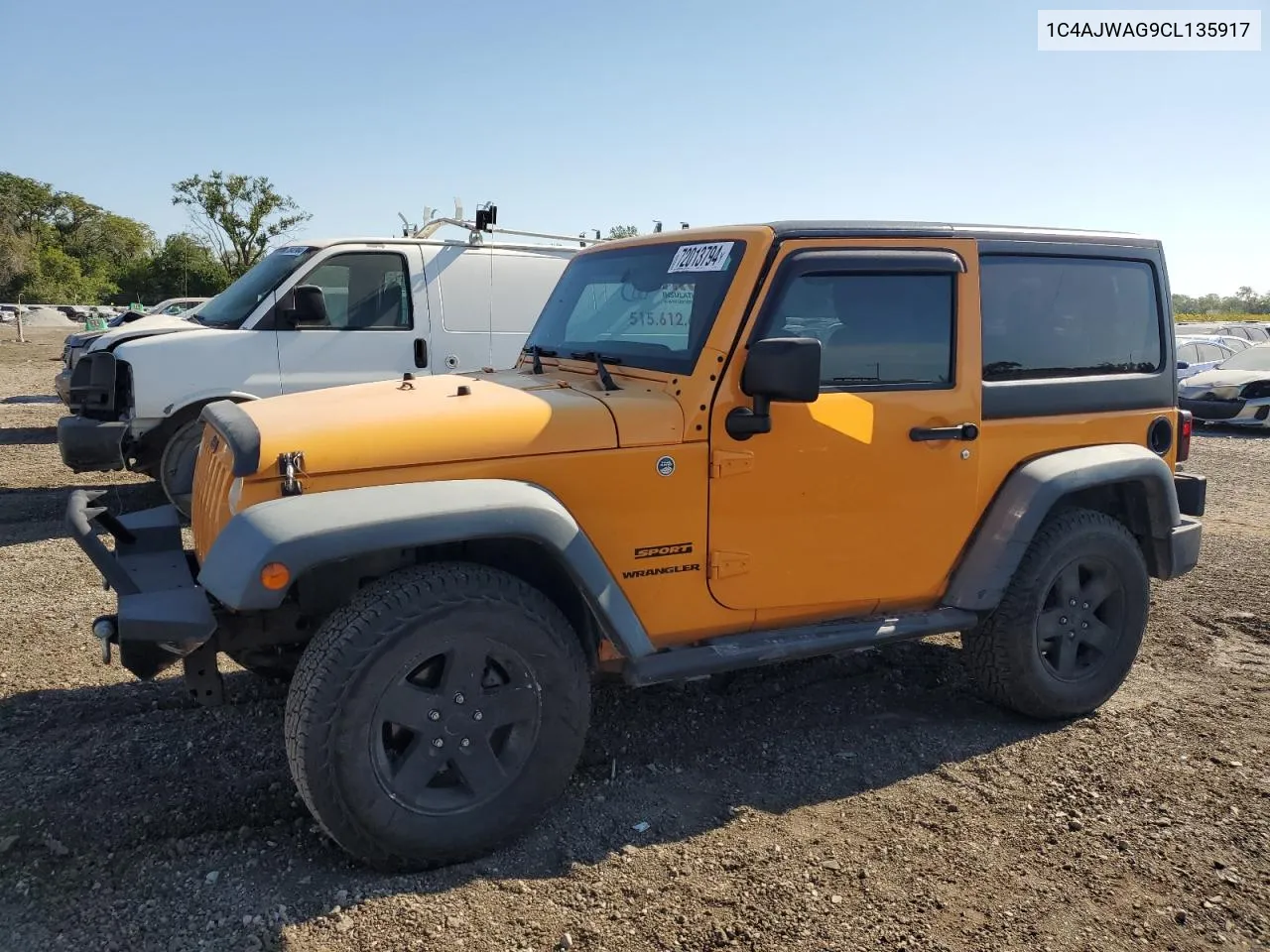 1C4AJWAG9CL135917 2012 Jeep Wrangler Sport