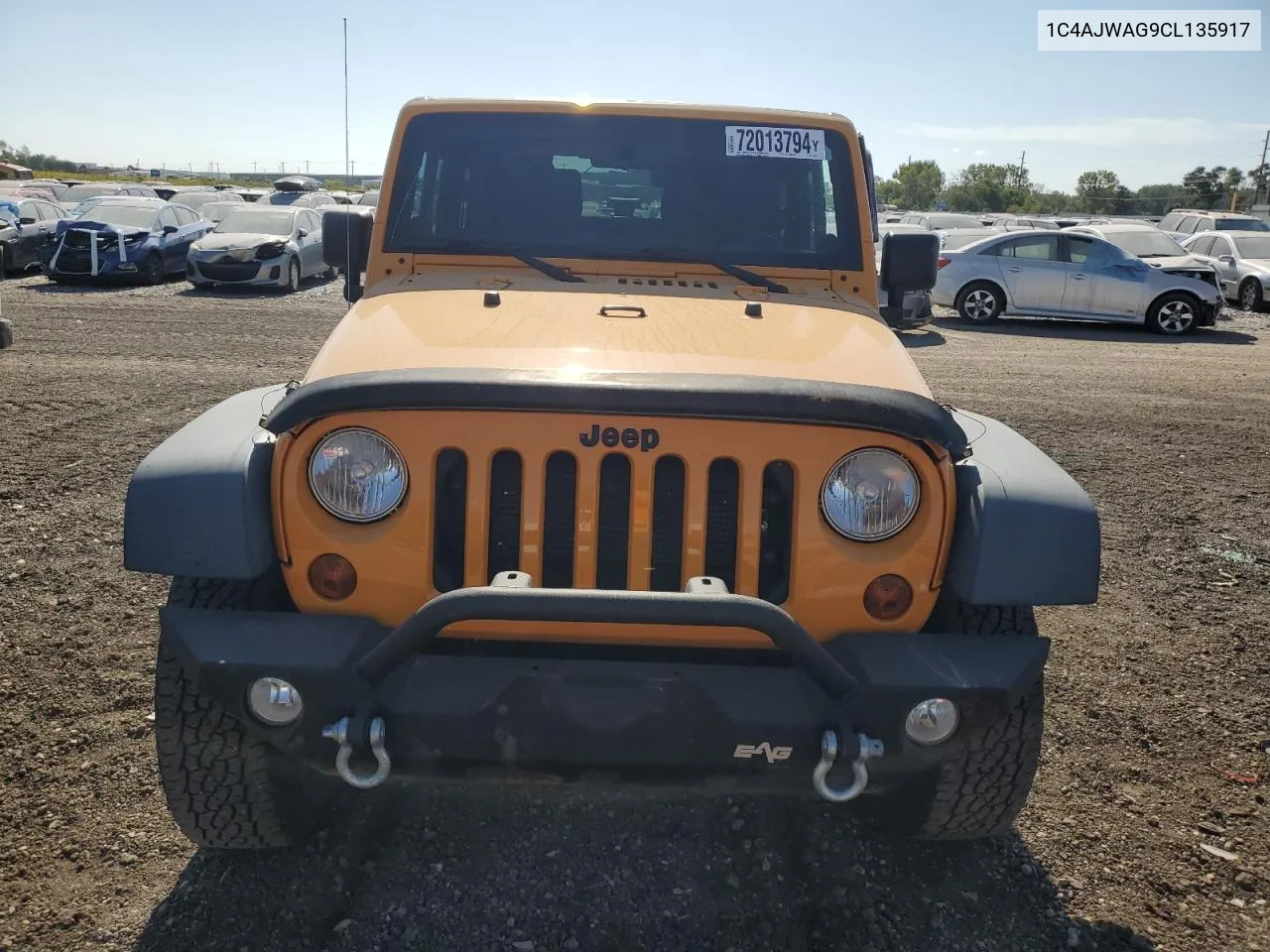 2012 Jeep Wrangler Sport VIN: 1C4AJWAG9CL135917 Lot: 72013794