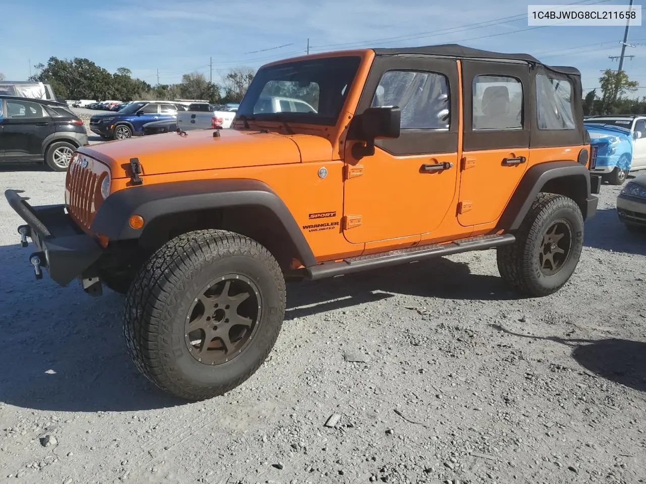 1C4BJWDG8CL211658 2012 Jeep Wrangler Unlimited Sport