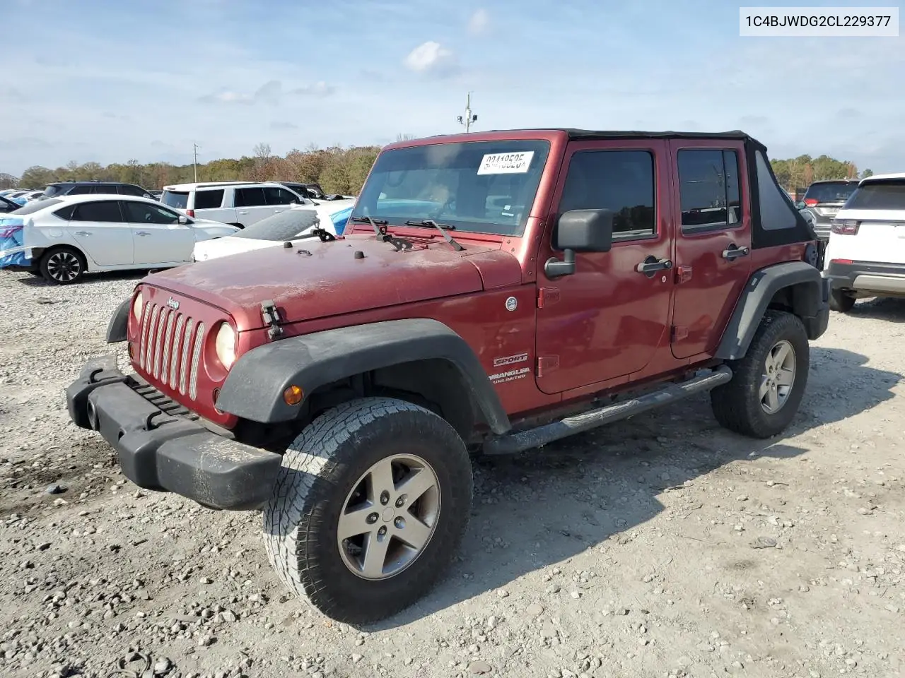 1C4BJWDG2CL229377 2012 Jeep Wrangler Unlimited Sport