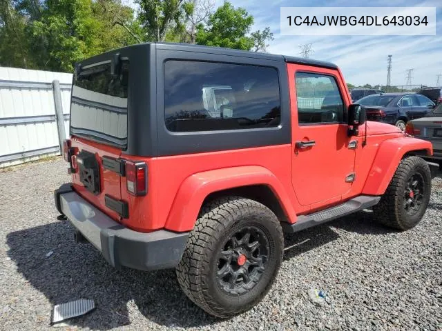 2013 Jeep Wrangler Sahara VIN: 1C4AJWBG4DL643034 Lot: 55940224