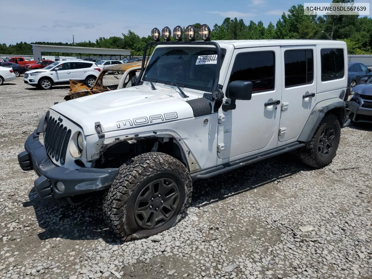 2013 Jeep Wrangler Unlimited Sahara VIN: 1C4HJWEG5DL567639 Lot: 57699844