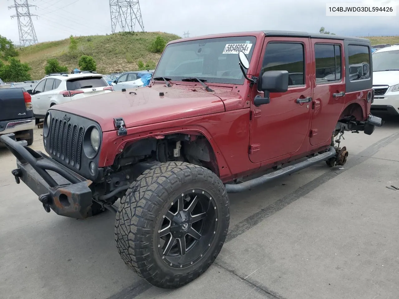 2013 Jeep Wrangler Unlimited Sport VIN: 1C4BJWDG3DL594426 Lot: 58546054