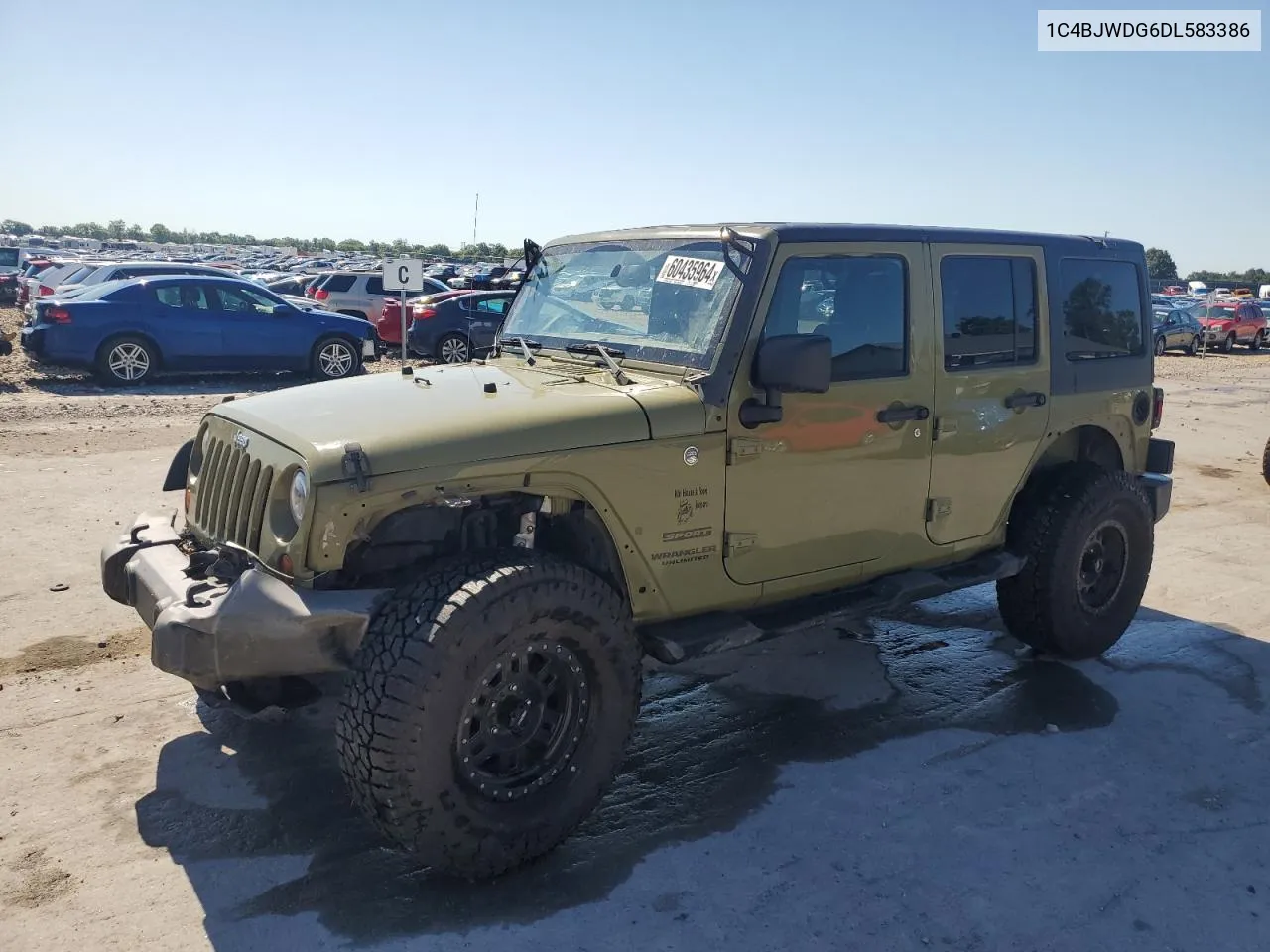 2013 Jeep Wrangler Unlimited Sport VIN: 1C4BJWDG6DL583386 Lot: 60435964