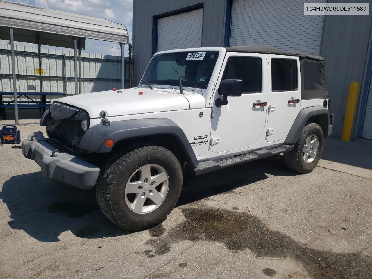 2013 Jeep Wrangler Unlimited Sport VIN: 1C4HJWDG9DL511589 Lot: 60687834