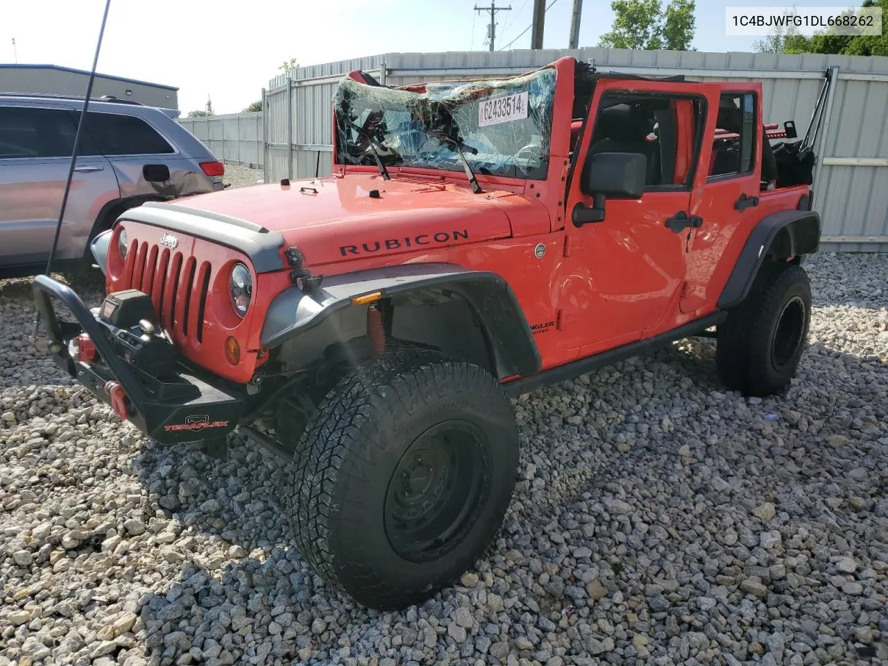 2013 Jeep Wrangler Unlimited Rubicon VIN: 1C4BJWFG1DL668262 Lot: 62433514