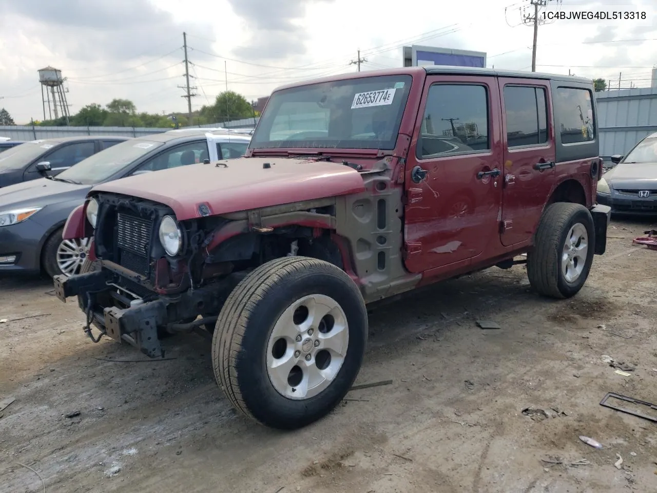 1C4BJWEG4DL513318 2013 Jeep Wrangler Unlimited Sahara