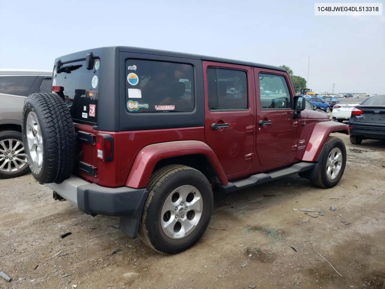 2013 Jeep Wrangler Unlimited Sahara VIN: 1C4BJWEG4DL513318 Lot: 62653774