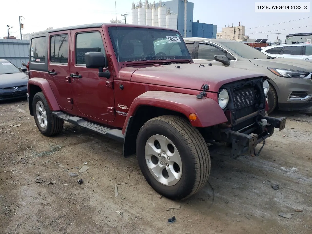 1C4BJWEG4DL513318 2013 Jeep Wrangler Unlimited Sahara